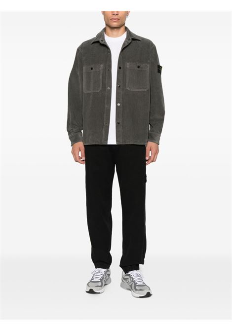 pantaloni panama cotton old effect uomo neri STONE ISLAND | K2S15 3100009 S0184V0129